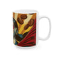 Red Masked Female Ceramic Mug (11oz, 15oz) - Superhero Coffee