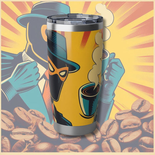 Drinking With Mask On Vagabond 20oz Tumbler - Superhero Coffee