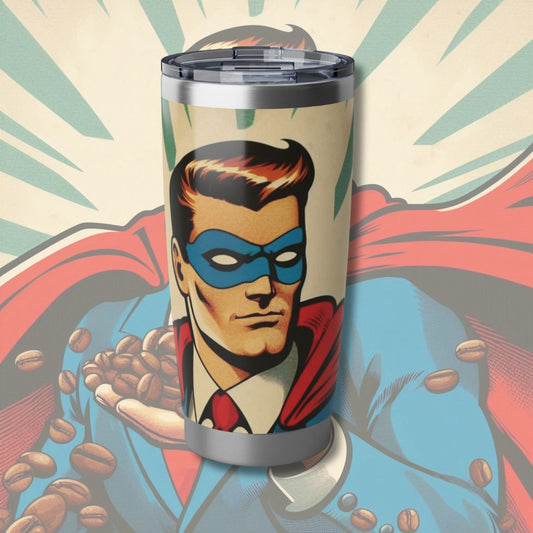 Red Cape Blue Suit Vagabond 20oz Tumbler - Superhero Coffee